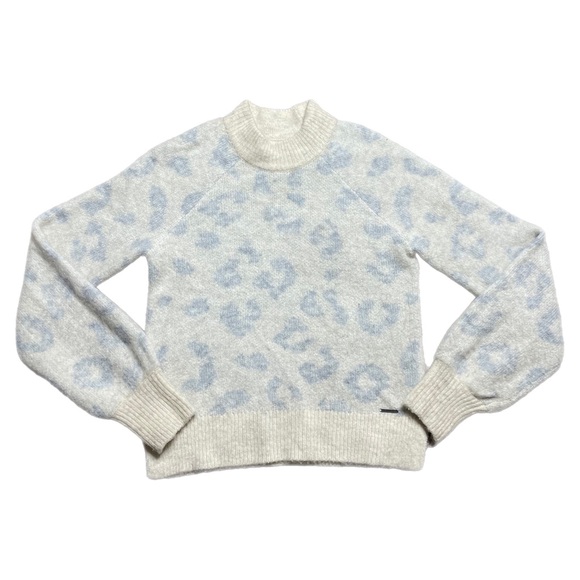 Abercrombie‎ & Fitch Snow Leopard Animal Print Cozy Yarn Sweater XS - Picture 1 of 7